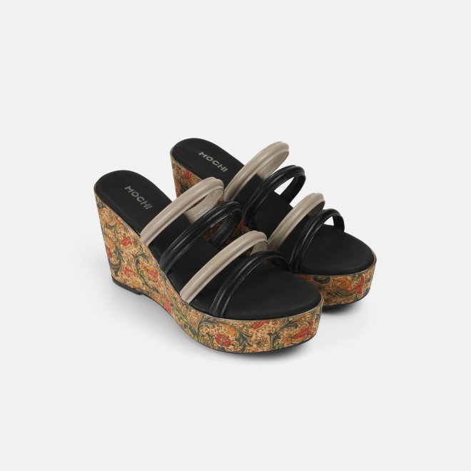 Mochi Women Black Casual Slip Ons (SKU: 34-390-11-37)