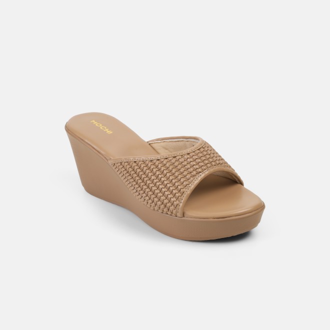 Mochi Women Brown Casual Slip Ons
