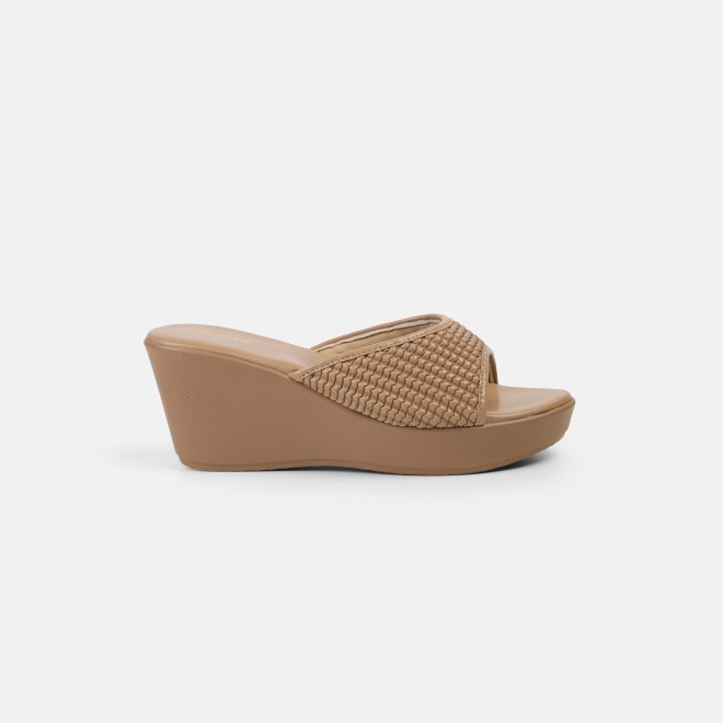 Mochi Women Brown Casual Slip Ons (SKU: 34-398-12-40)