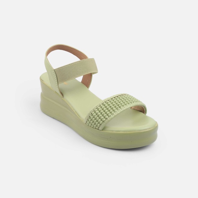 Mochi Women Green Casual Sandals