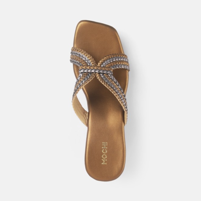 Mochi Women Antic-gold Casual Slip Ons (SKU: 34-400-28-36)