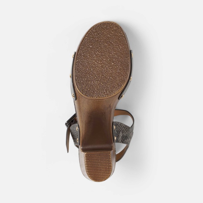 Mochi Women Gun-metal Casual Sandals (SKU: 34-413-29-38)