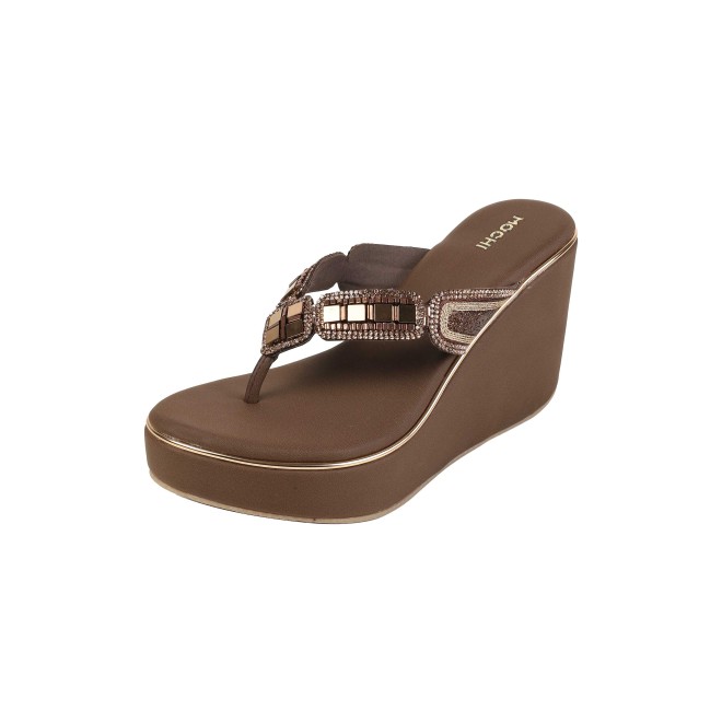Mochi Women Brown Casual Slip Ons (SKU: 34-414-12-36)