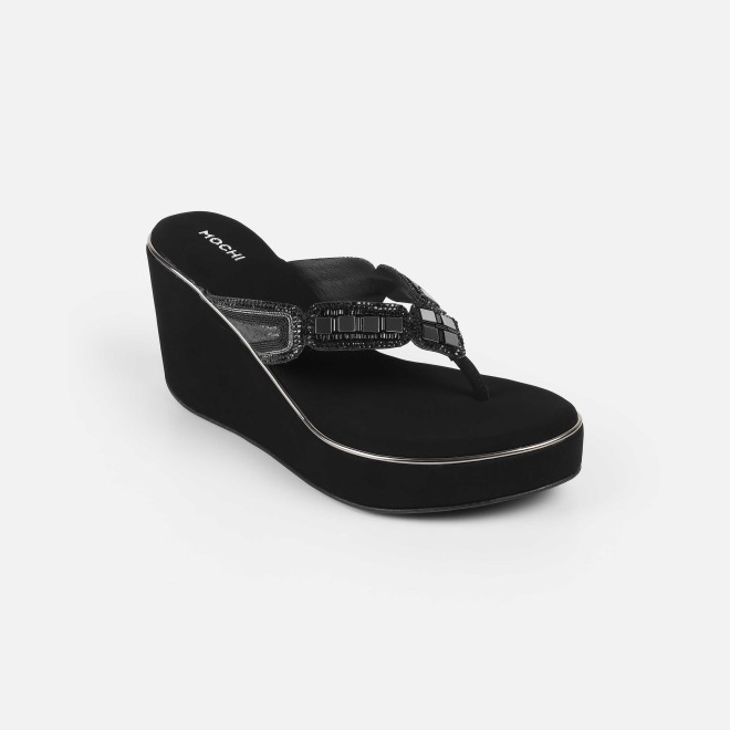 Mochi Women Black Casual Slip Ons (SKU: 34-414-11-36)