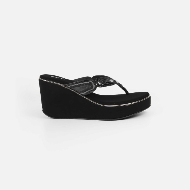Mochi Women Black Casual Slip Ons (SKU: 34-414-11-36)