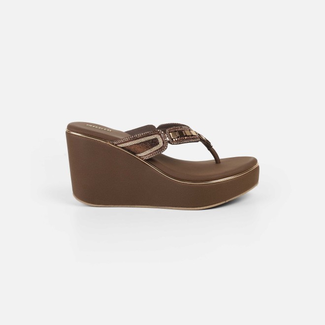 Mochi Women Brown Casual Slip Ons (SKU: 34-414-12-36)