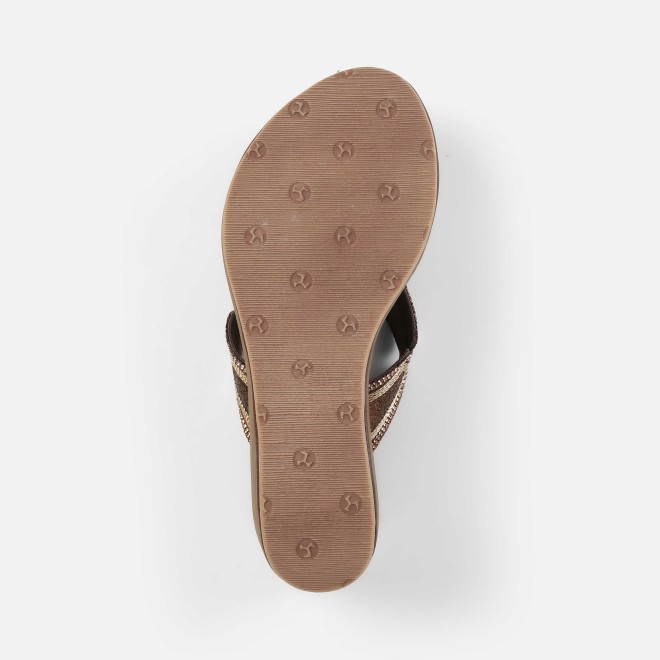 Mochi Women Brown Casual Slip Ons (SKU: 34-414-12-36)