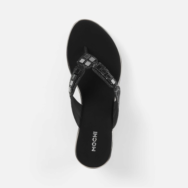 Mochi Women Black Casual Slip Ons (SKU: 34-414-11-36)