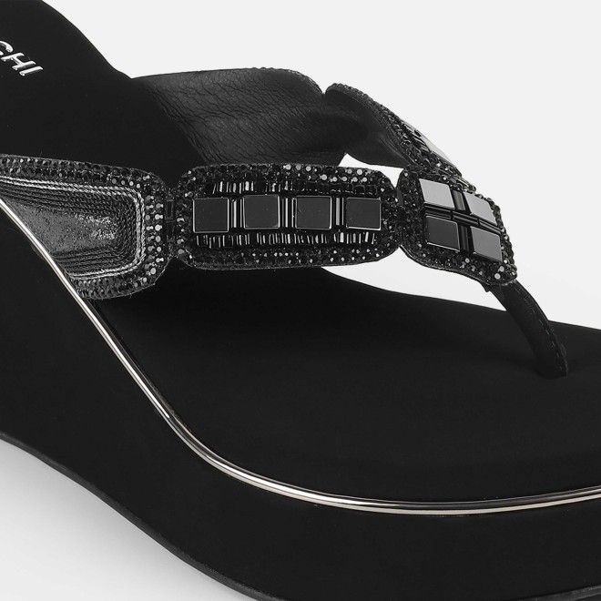 Mochi Women Black Casual Slip Ons (SKU: 34-414-11-36)