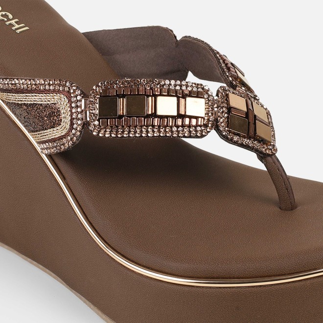 Mochi Women Brown Casual Slip Ons (SKU: 34-414-12-36)