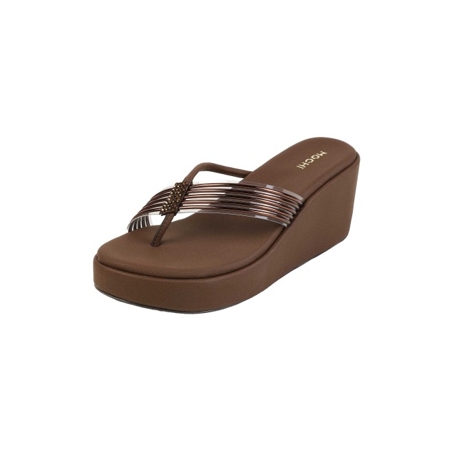 Mochi Women Brown Casual Slip Ons (SKU: 34-418-12-36)