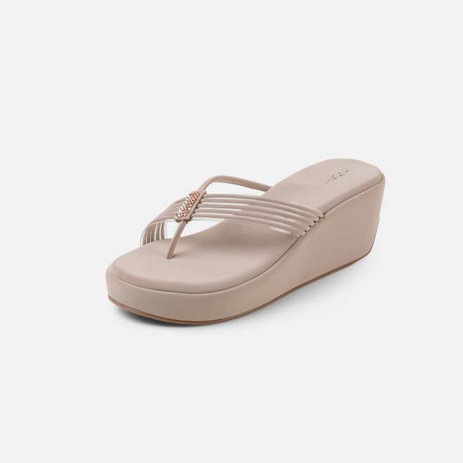 Mochi Women Beige Casual Slip Ons (SKU: 34-418-20-36)