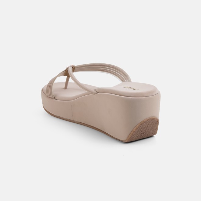 Mochi Women Beige Casual Slip Ons (SKU: 34-418-20-36)