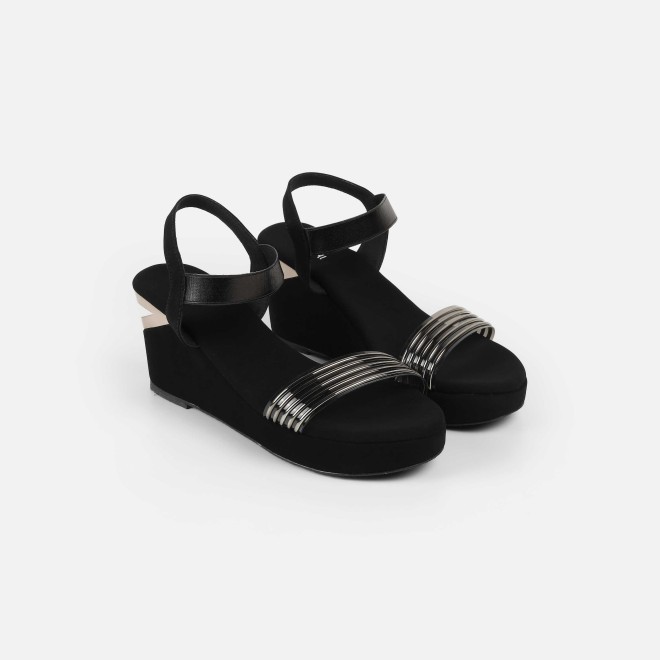 Mochi Women Black Casual Sandals (SKU: 34-419-11-36)