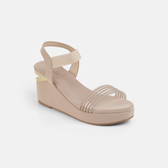 Mochi Women Beige Casual Sandals (SKU: 34-419-20-35)