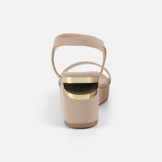 Mochi Women Beige Casual Sandals (SKU: 34-419-20-35)