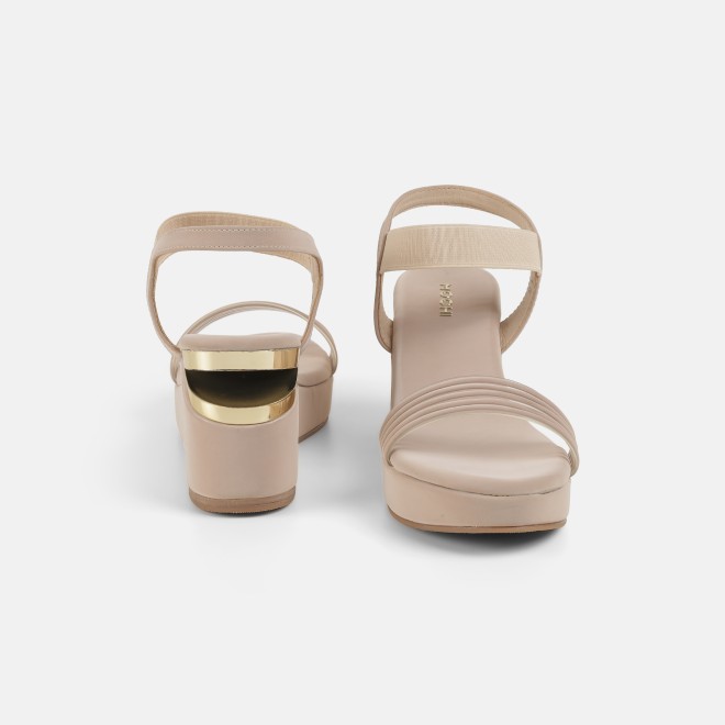 Mochi Women Beige Casual Sandals (SKU: 34-419-20-35)