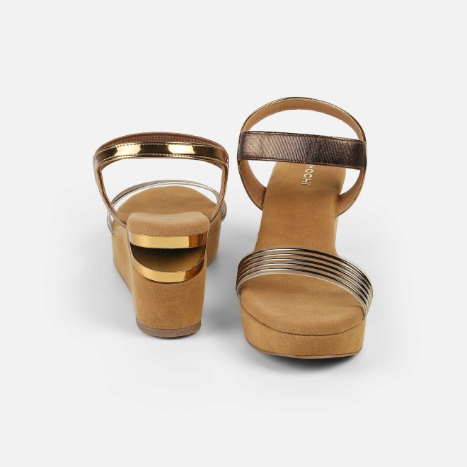 Mochi Women Antic-gold Casual Sandals (SKU: 34-419-28-36)