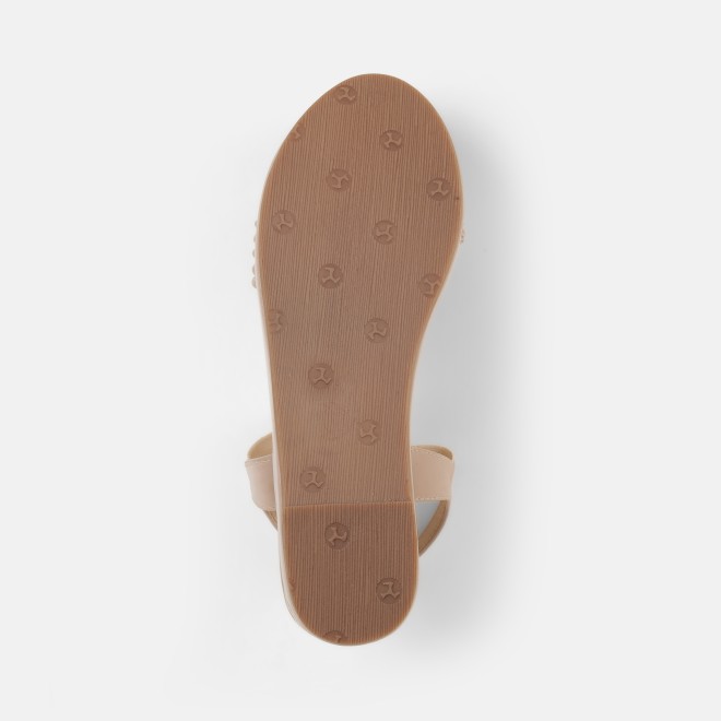 Mochi Women Beige Casual Sandals (SKU: 34-419-20-35)