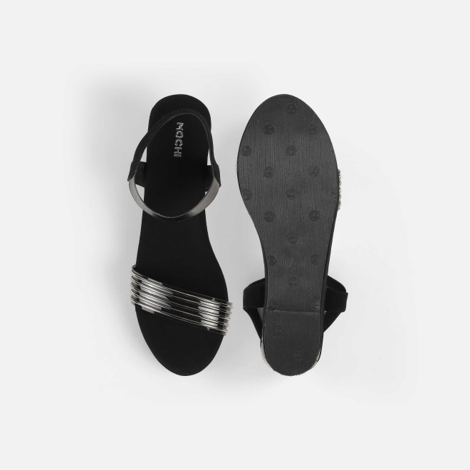 Mochi Women Black Casual Sandals (SKU: 34-419-11-36)