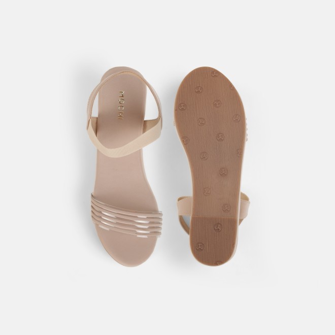 Mochi Women Beige Casual Sandals (SKU: 34-419-20-35)