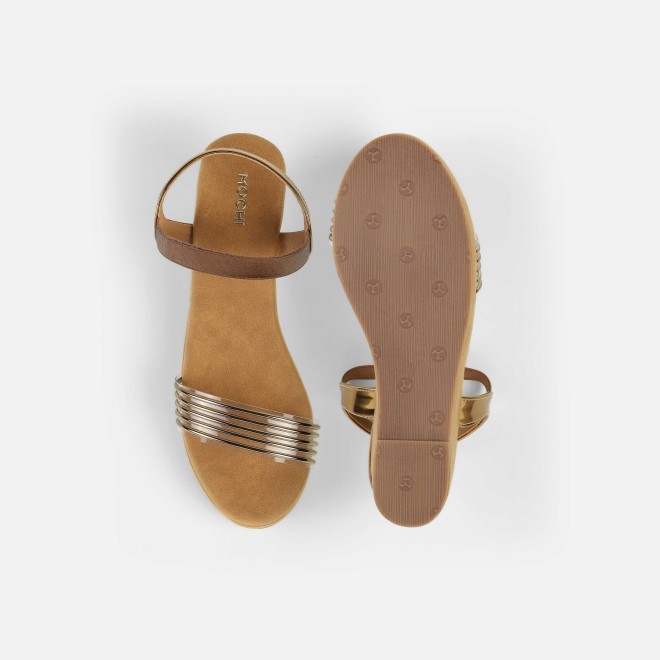 Mochi Women Antic-gold Casual Sandals (SKU: 34-419-28-36)