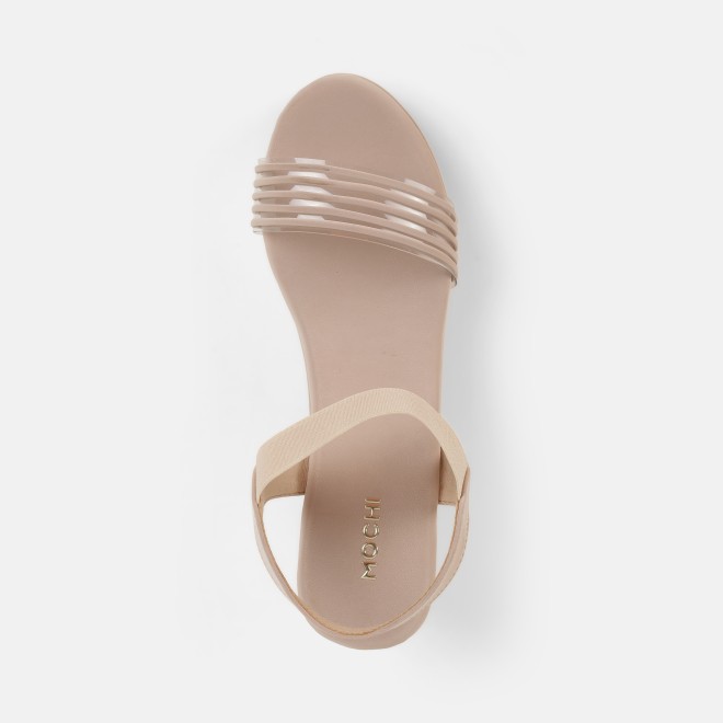 Mochi Women Beige Casual Sandals (SKU: 34-419-20-35)