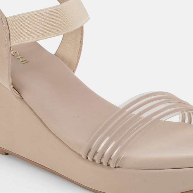 Mochi Women Beige Casual Sandals (SKU: 34-419-20-35)