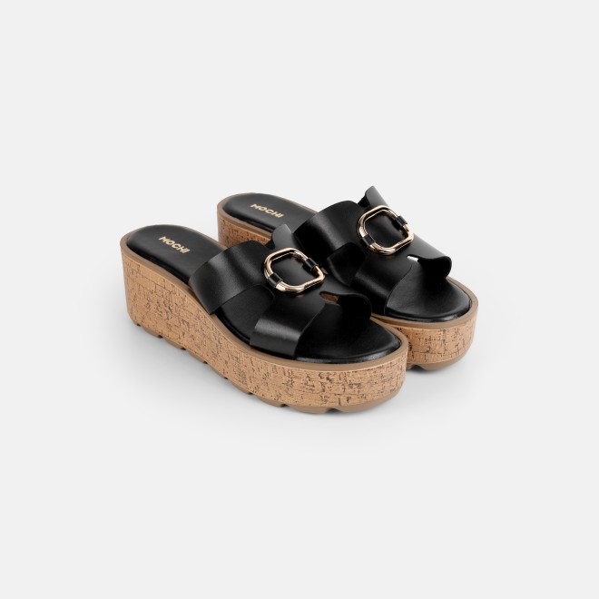 Mochi Women Black Casual Slip Ons (SKU: 34-420-11-35)