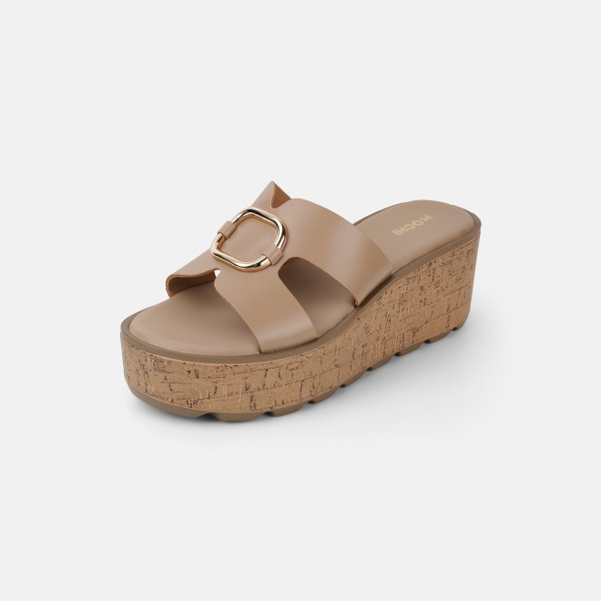 Mochi Women Beige Casual Slip Ons (SKU: 34-420-20-35)