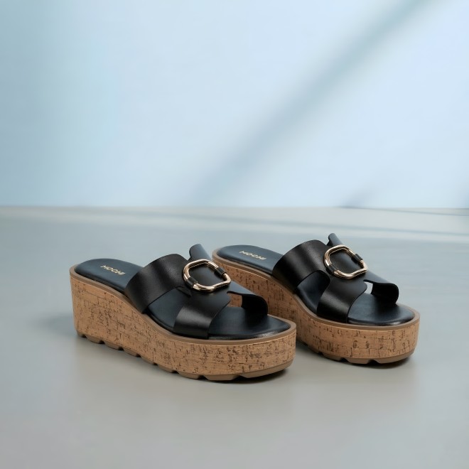 Women Black Casual Slip Ons