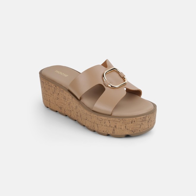 Mochi Women Beige Casual Slip Ons (SKU: 34-420-20-35)