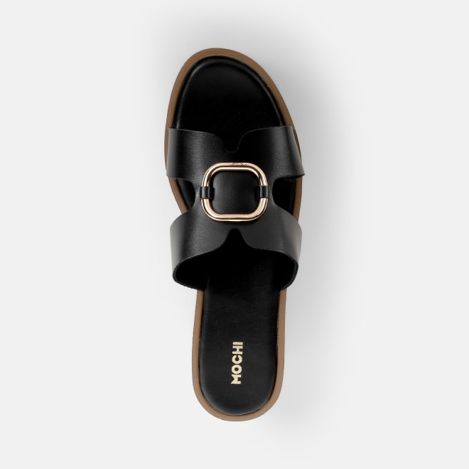 Mochi Women Black Casual Slip Ons (SKU: 34-420-11-35)