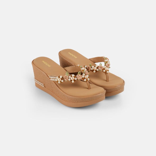 Mochi Women Antic-gold Casual Slip Ons (SKU: 34-421-28-36)