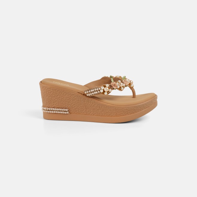 Mochi Women Antic-gold Casual Slip Ons (SKU: 34-421-28-36)