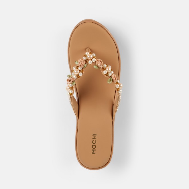 Mochi Women Antic-gold Casual Slip Ons (SKU: 34-421-28-36)