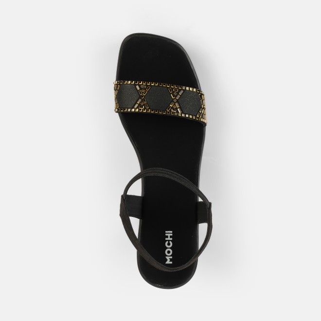 Mochi Women Black Casual Sandals (SKU: 34-422-11-36)