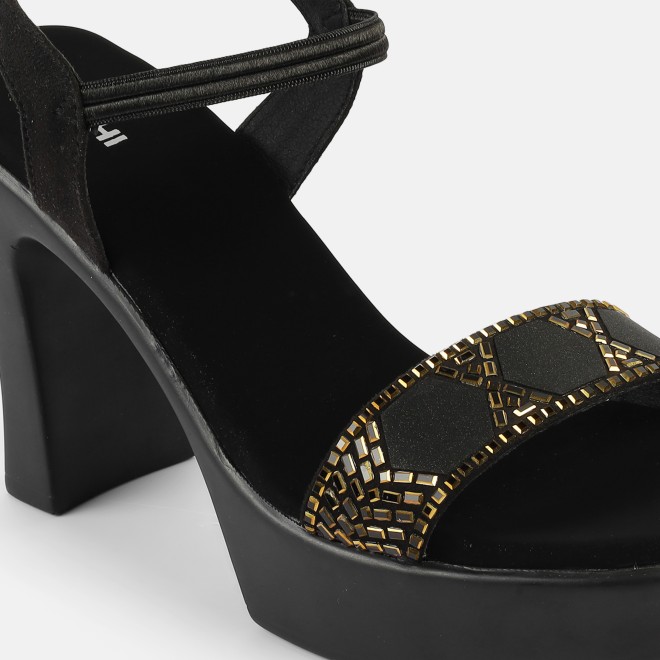 Mochi Women Black Casual Sandals (SKU: 34-422-11-36)