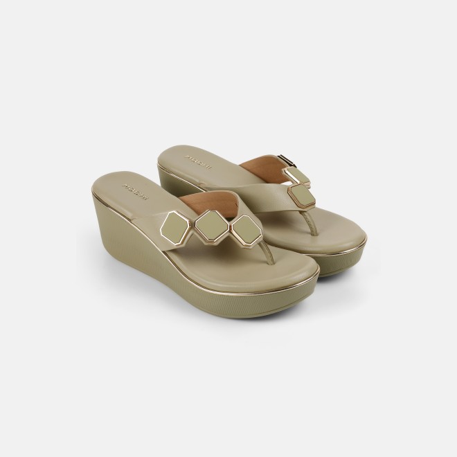 Mochi Women Green Casual Slippers (SKU: 34-425-21-37)
