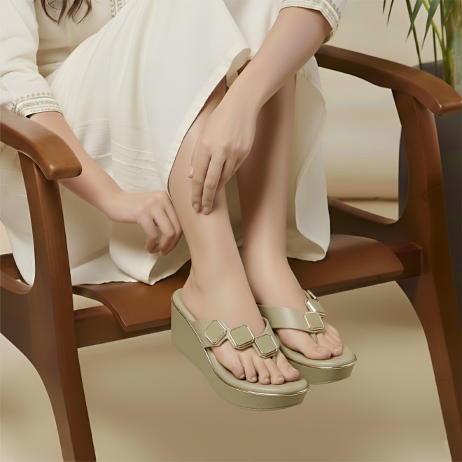Mochi Women Green Casual Slippers (SKU: 34-425-21-37)