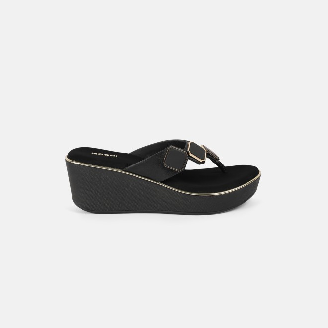 Mochi Women Black Casual Slippers (SKU: 34-425-11-36)