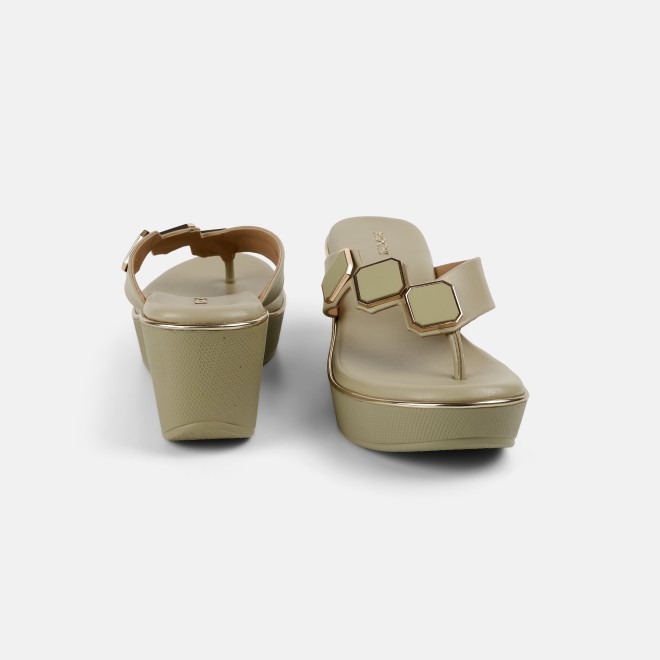 Mochi Women Green Casual Slippers (SKU: 34-425-21-37)