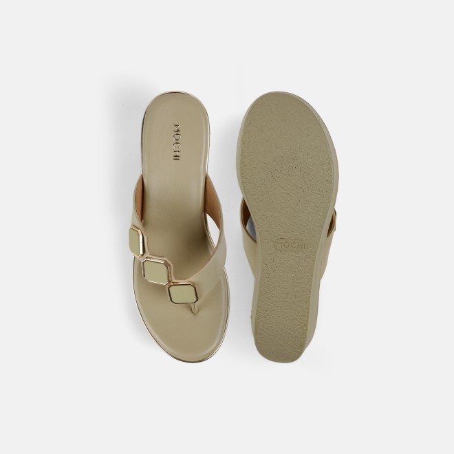 Mochi Women Green Casual Slippers (SKU: 34-425-21-37)