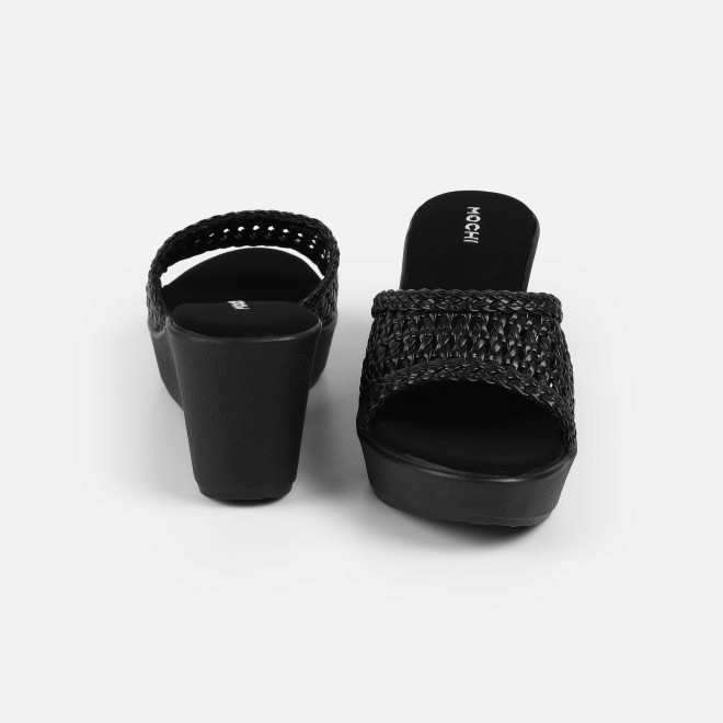 Mochi Women Black Casual Slip Ons (SKU: 34-428-11-39)