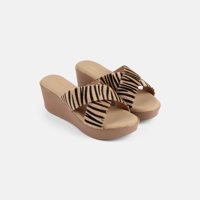 Mochi Women Brown Casual Slip Ons (SKU: 34-437-12-36)