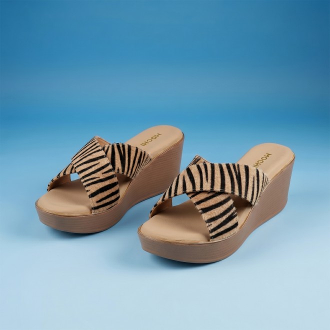 Mochi Women Brown Casual Slip Ons