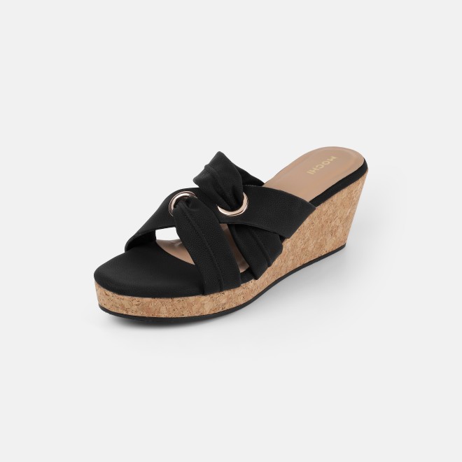 Mochi Women Black Casual Slip Ons (SKU: 34-438-11-37)