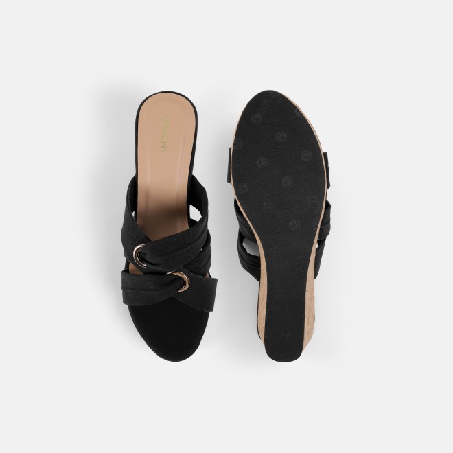 Mochi Women Black Casual Slip Ons (SKU: 34-438-11-37)