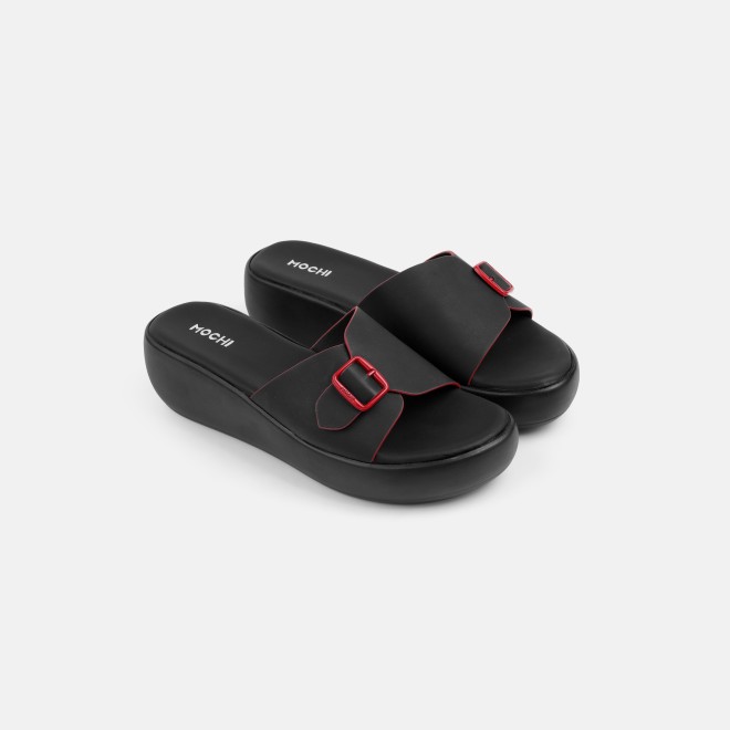Mochi Women Black Casual Slip Ons (SKU: 34-441-11-38)