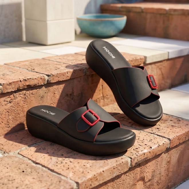 Mochi Women Black Casual Slip Ons (SKU: 34-441-11-38)